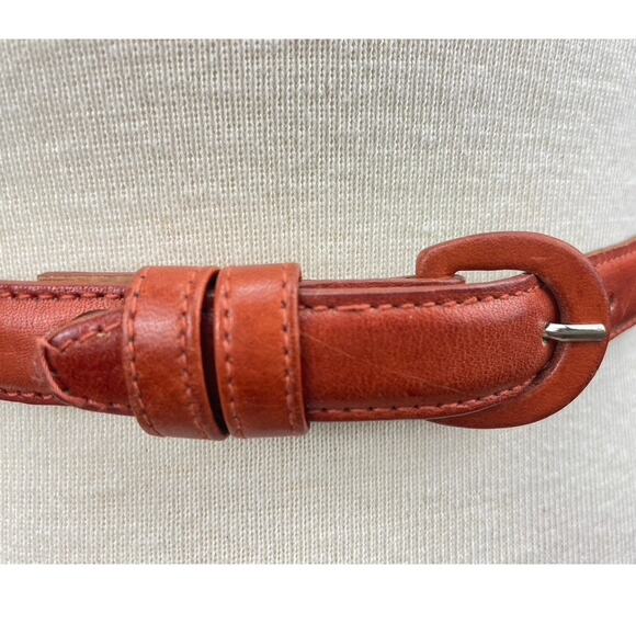 Pair Womens (S)(26) Vintage Leather Skinny Belts PALOMA PICASSO ASTOR Italy Lot - Picture 5 of 10